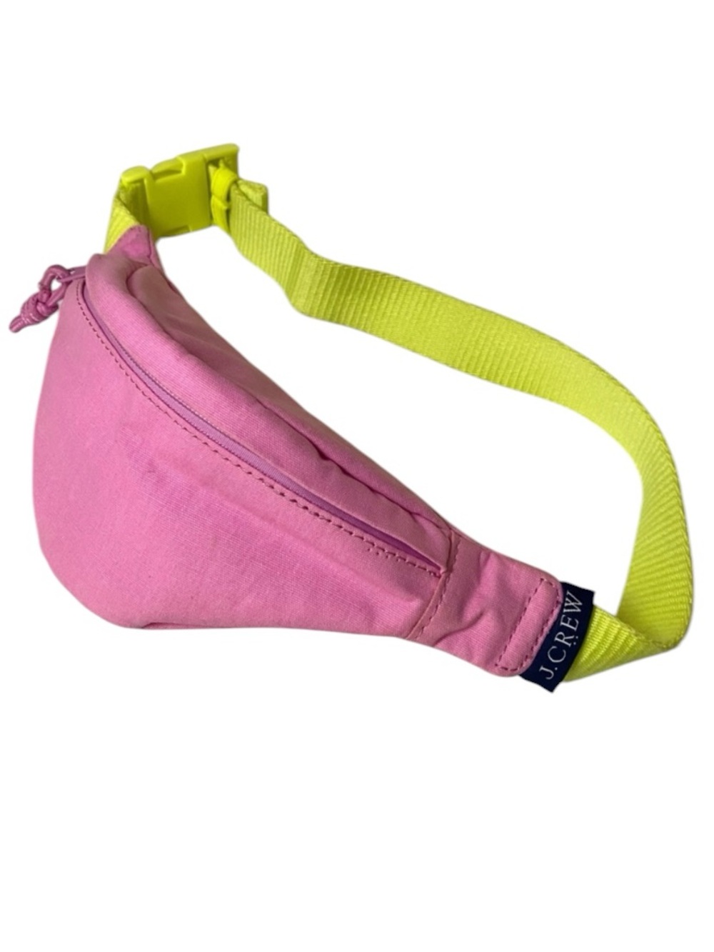 J Crew Kids Fanny Pack One Size Neon Pink Yellow Buckle Belt Bag